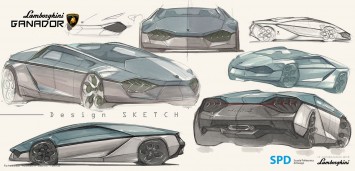 Lamborghini Ganador Concept Design Sketch