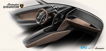 Lamborghini Ganador Concept Interior Design Sketch