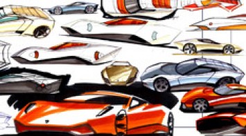 Lamborghini Miura Nuovo Design Sketches