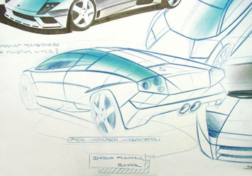 Lamborghini Murcielago Design Sketch