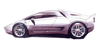 Lancia Stratos Design Sketch