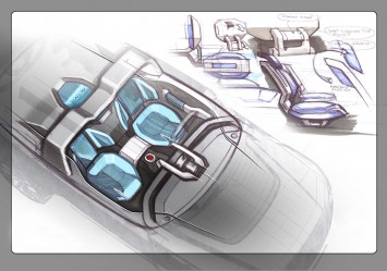 Land Rover DC 100 Sport Concept Interior Design Sketch