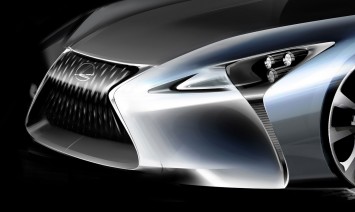 Lexus LF-LC Concept Design Sketch by Edward Lee - Spindle Grille detail