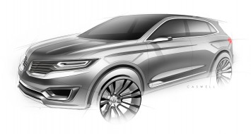 Lincoln MKX Concept - Front 3 4 view Design Sketch