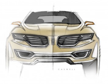 Lincoln MKX Concept - Front view Design Sketch