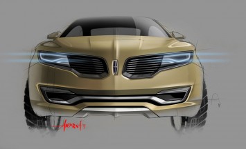 Lincoln MKX Concept - Front view Initial Design Sketch