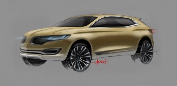 Lincoln MKX Concept - Front view Initial Design Sketch