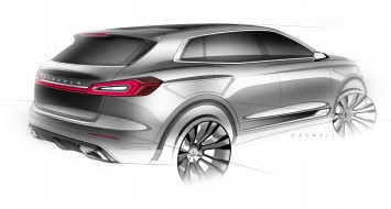 Lincoln MKX Concept - Rear 3 4 view design sketch