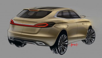 Lincoln MKX Concept - Rear view Initial Design Sketch
