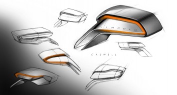 Lincoln MKX Concept - Sideview Mirror Ideation design sketches