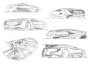 Lotus Esira Design Sketches