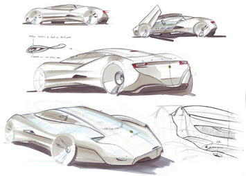 Lotus Esira Design Sketches