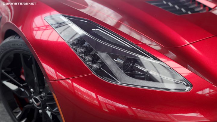 Master Car 3D Modeling in Blender Corvette Headlight