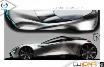 Mazda Deep Orange 3 - Design Sketches by Frederick Naaman