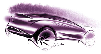 Mazda Kazamai Concept design sketch