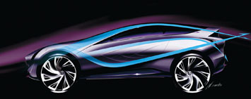 Mazda Kazamai Concept design sketch