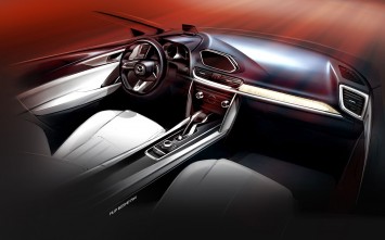 Mazda Koeru Concept - Interior Design Sketch Render