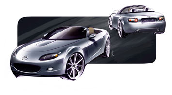 Mazda MX 5 design sketch