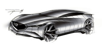Mazda Shinari Concept Design Sketch