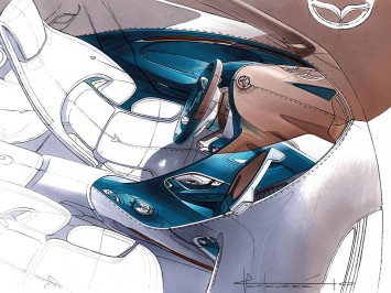 Mazda Shinari Concept - Interior Design Sketch by Julien Montousse