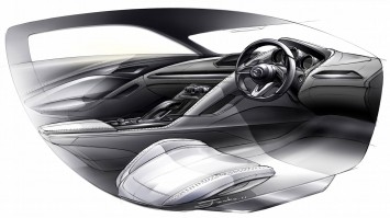 Mazda Takeri Concept Interior Design Sketch