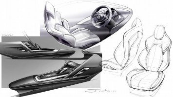 Mazda Takeri Concept Interior Design Sketch