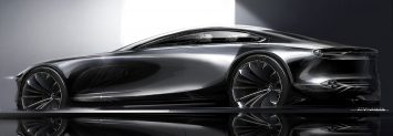 Mazda Vision Coupe Concept Design Sketch Render