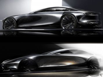 Mazda Vision Coupe Concept Design Sketch Renders
