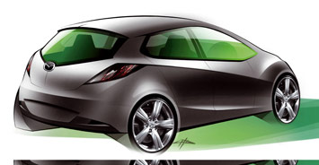 Mazda2 Design Sketch