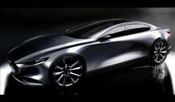 Mazda3 Sedan Design Sketch Render