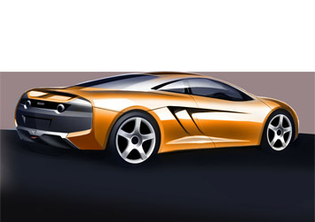 McLaren MP4 12C Design Sketch