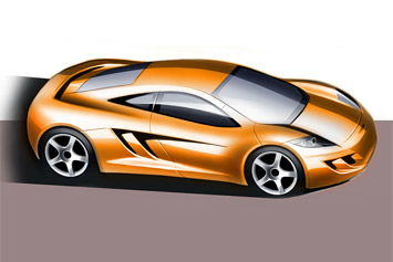 McLaren MP4 12C Design Sketch