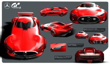 Mercedes-Benz AMG Gran Turismo Concept Design Sketches by Bastian Baudy