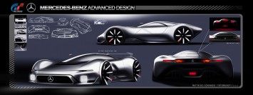 Mercedes-Benz AMG Gran Turismo Concept Design Sketches by Matthias Schenker