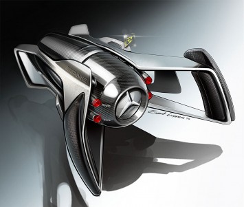 Mercedes-Benz AMG Steering Wheel Design Sketch by Ewoud Luppens
