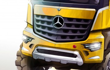 Mercedes-Benz Arocs Design Sketch detail