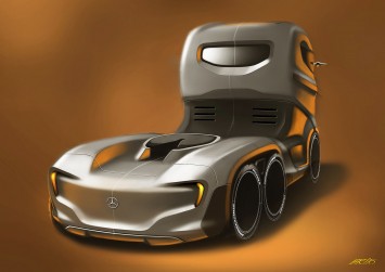 Mercedes-Benz Axor Truck Concept Design Sketch