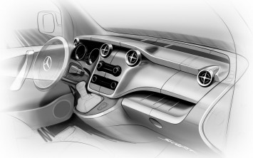 Mercedes-Benz Citan Concept interior design sketch