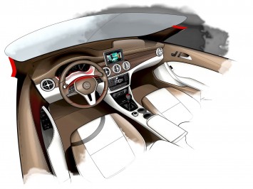 Mercedes-Benz CLA-Class Interior Design Sketch
