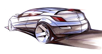 Mercedes-Benz CLC design sketch