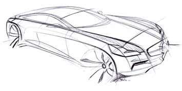 Mercedes-Benz CLS Design Sketch