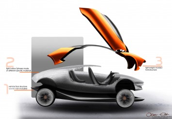 Mercedes-Benz Concept by Oliver Elst - Exploded View Design Sketch