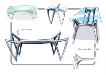 Mercedes-Benz Dining table MBS 002 - design sketch