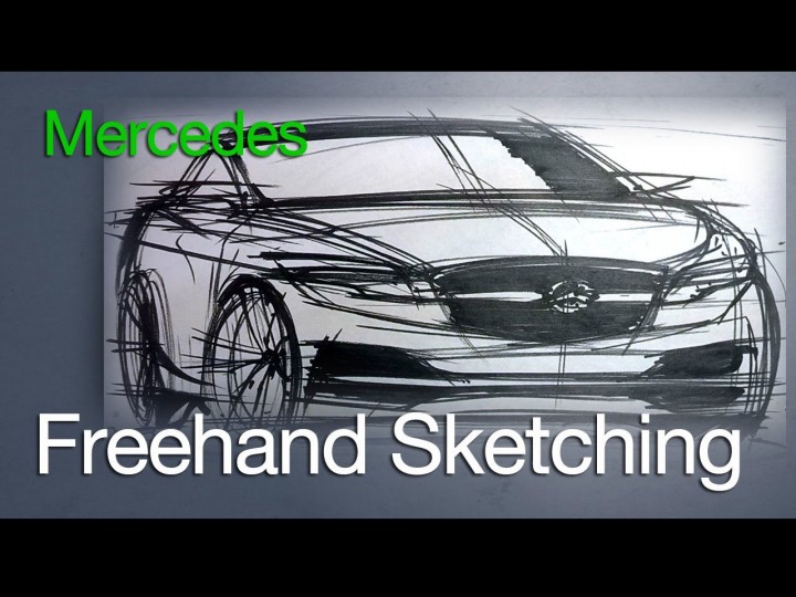 Mercedes-Benz dry marker sketch