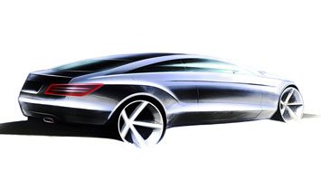 Mercedes-Benz E Class Coupe Design Sketch