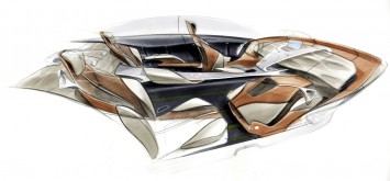 Mercedes-Benz F 800 Style Concept - Interior Design Sketch