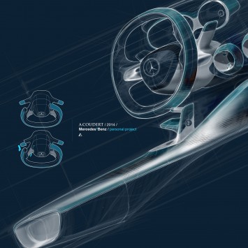 Mercedes-Benz Interior Design Sketch by Arthur Coudert
