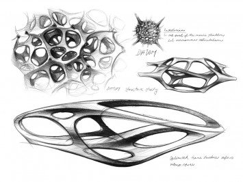 Mercedes-Benz interior sculpture Aesthetics No 2 Design Sketch