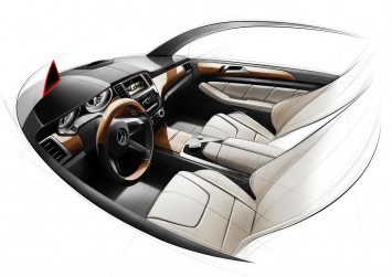 Mercedes-Benz M-Class Interior Design Sketch