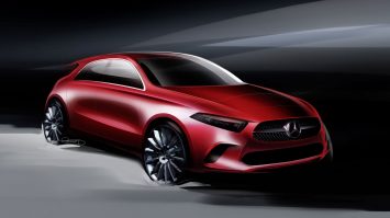 Mercedes-Benz New A Class Design Sketch Render
